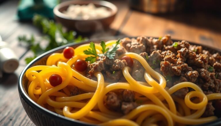 recipes with egg noodles and hamburger meat